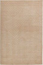 Tapis poils ras motif arc en ciel en relief beige : BLO1043BEI BLOOM