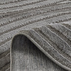 Tapis poils ras motif arc en ciel en relief gris : BLO1043GRI Nazar rugs