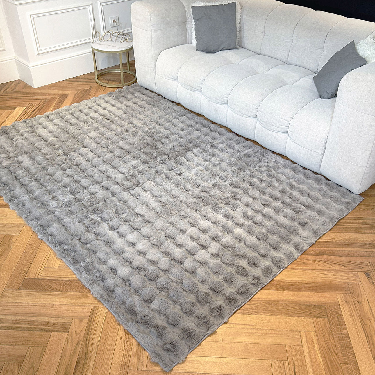 Tapis doux - Anthracite - Collection Bubble | Nazar Rugs