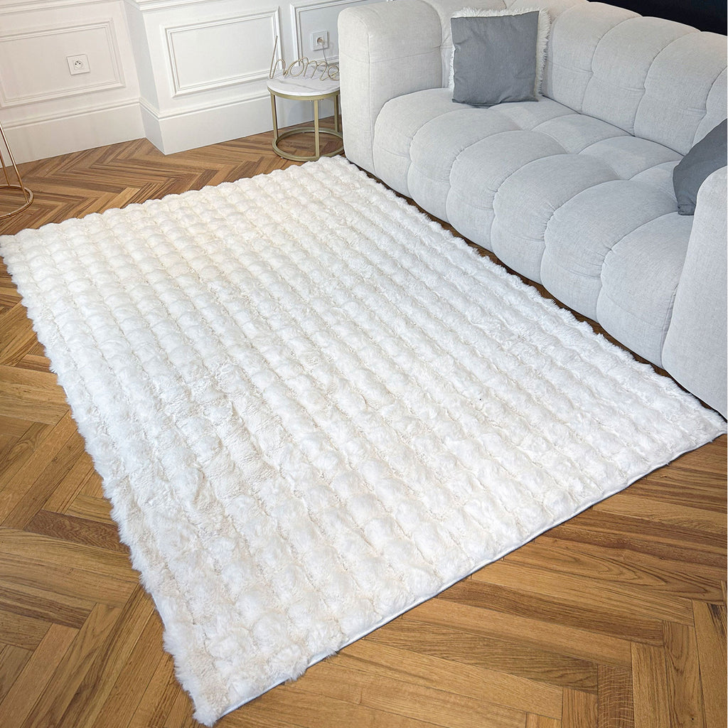 Tapis doux - Blanc - Collection Bubble | Nazar Rugs