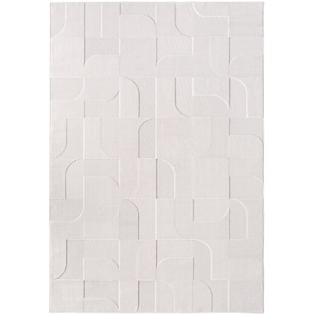 CALVI - Tapis moderne à relief géométrique - CAL1651CRE