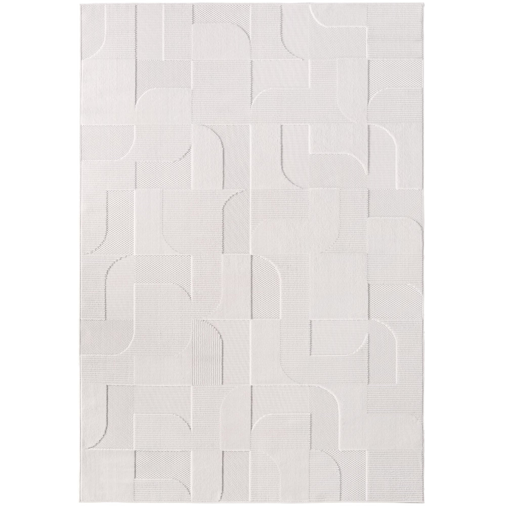 CALVI - Tapis moderne à relief géométrique - CAL1651CRE
