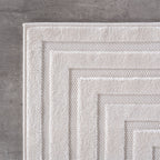 CALVI - Tapis moderne à relief géométrique - CAL1653CRE