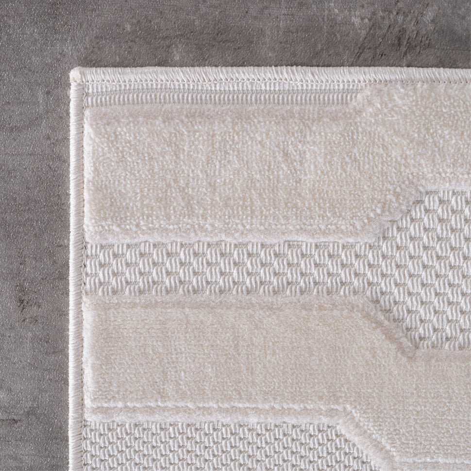 CALVI - Tapis moderne à relief géométrique - CAL1654CRE