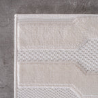 CALVI - Tapis moderne à relief géométrique - CAL1654CRE