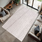 CALVI - Tapis moderne à relief géométrique - CAL1655CRE
