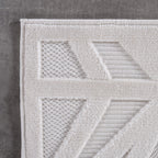 CALVI - Tapis moderne à relief géométrique - CAL1655CRE