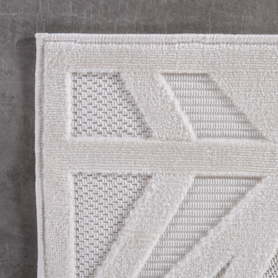 CALVI - Tapis moderne à relief géométrique - CAL1655CRE
