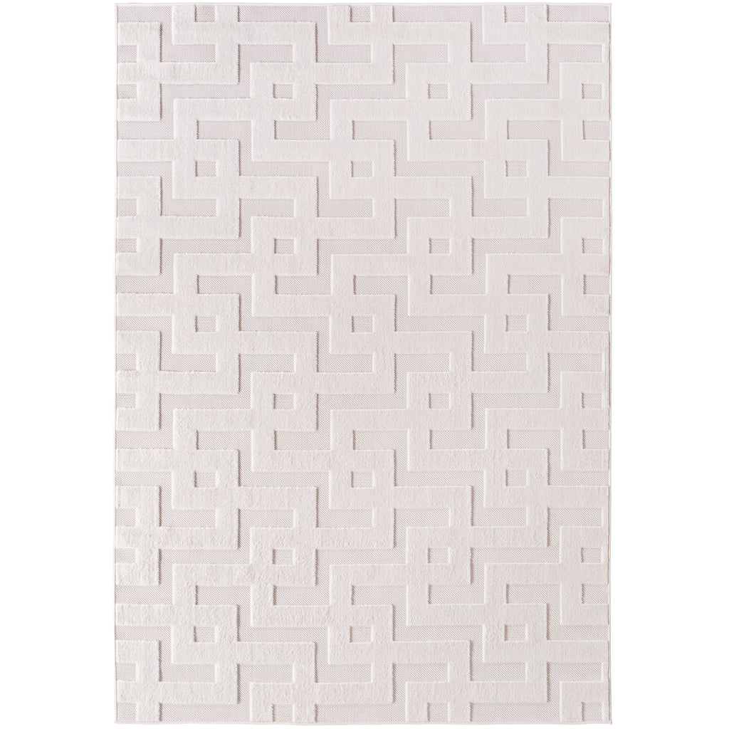 CALVI - Tapis moderne à relief géométrique - CAL1656CRE