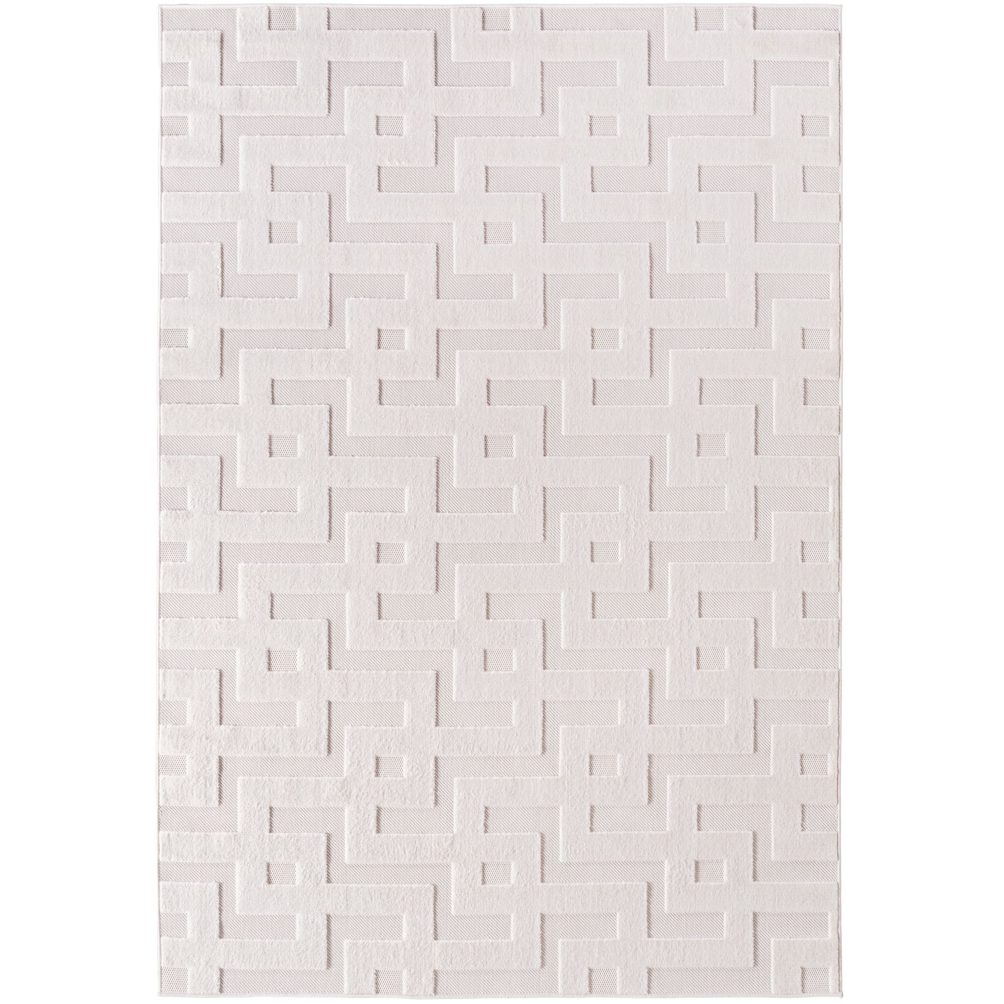 CALVI - Tapis moderne à relief géométrique - CAL1656CRE