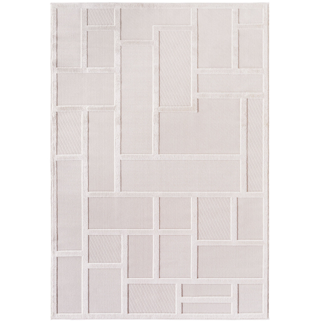 CALVI - Tapis moderne à relief géométrique - CAL1657CRE