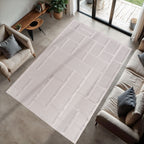 CALVI - Tapis moderne à relief géométrique - CAL1657CRE