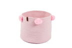 Paniers de rangement enfant en aspect jute fait main rose : CAL4304ROS - Nazar rugs