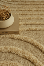 CALIFORNIA - Tapis à motif en relief beige - LBD911BEI CALIFORNIA