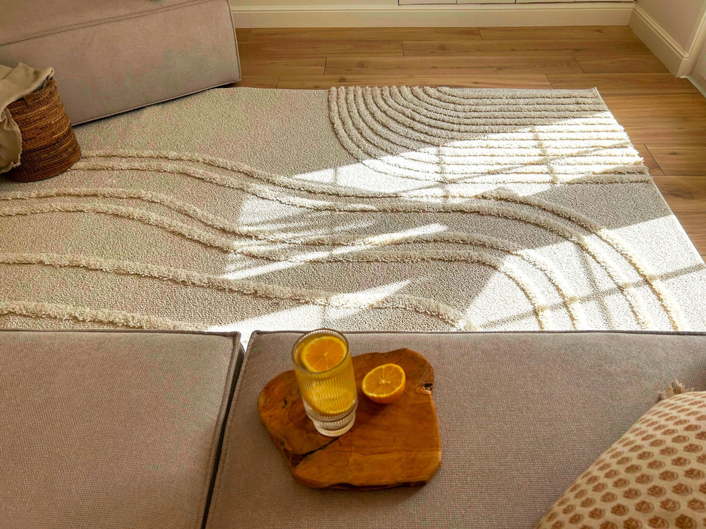 CALIFORNIA - Tapis à motif en relief crème - LBD911CRE CALIFORNIA