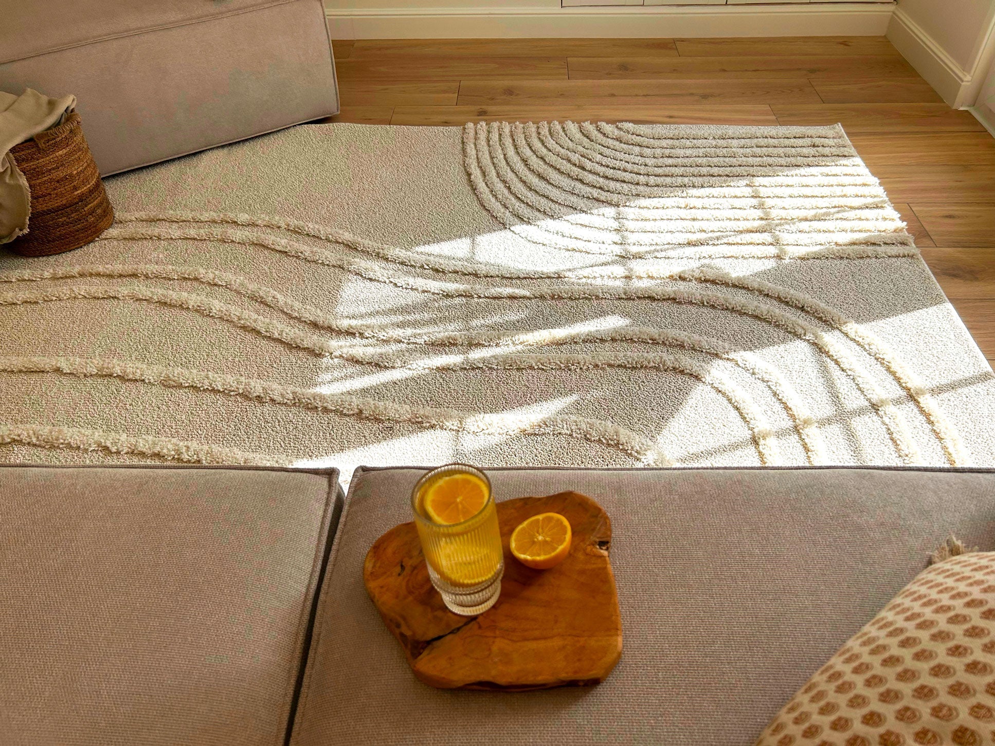 CALIFORNIA - Tapis à motif en relief crème - LBD911CRE CALIFORNIA