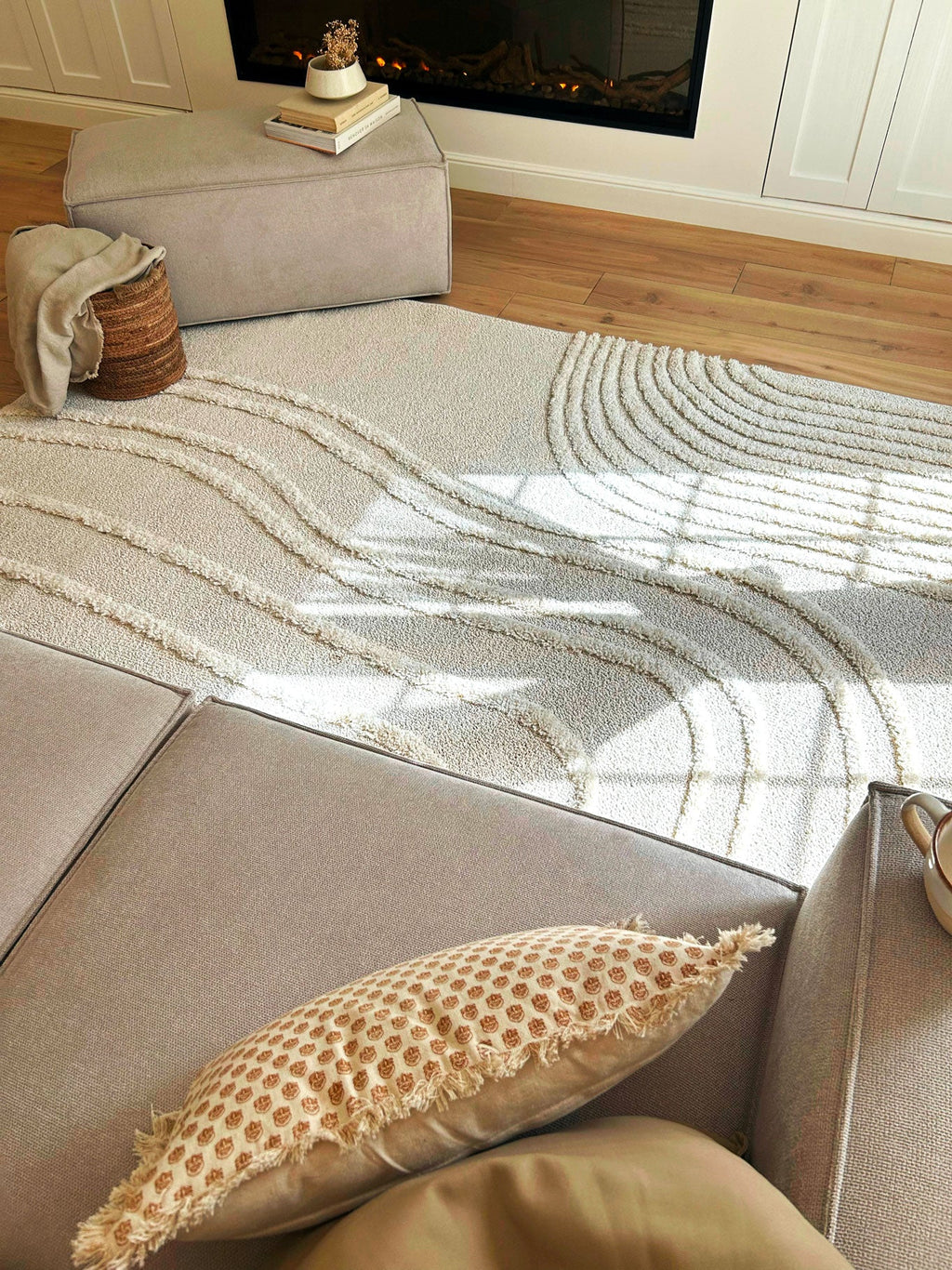 CALIFORNIA - Tapis à motif en relief crème - LBD911CRE CALIFORNIA