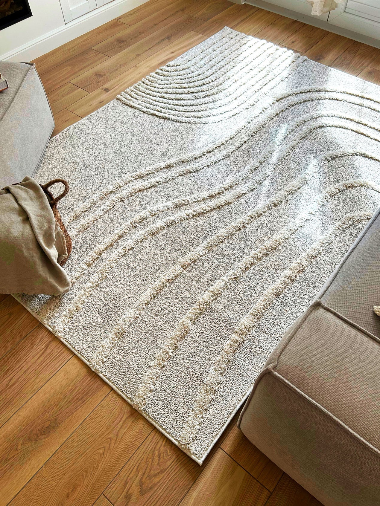 CALIFORNIA - Tapis à motif en relief crème - LBD911CRE CALIFORNIA