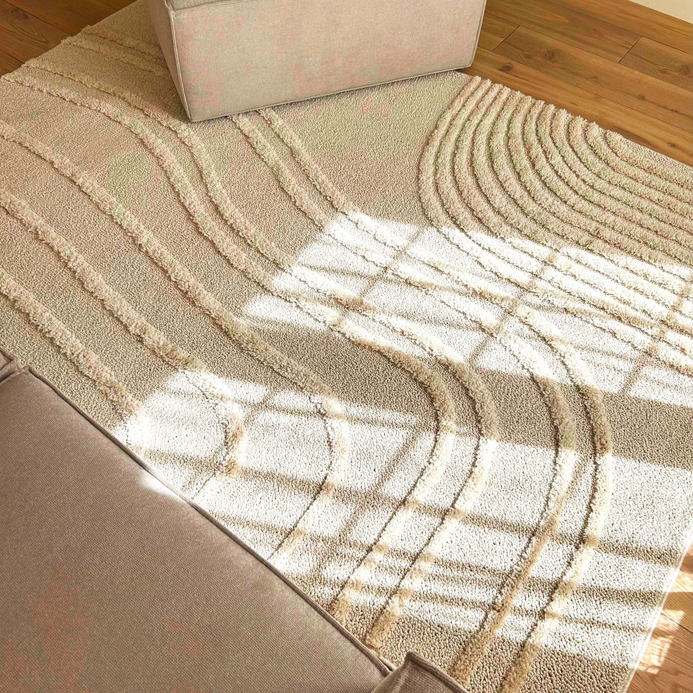 CALIFORNIA - Tapis à motif en relief crème - LBD911CRE CALIFORNIA