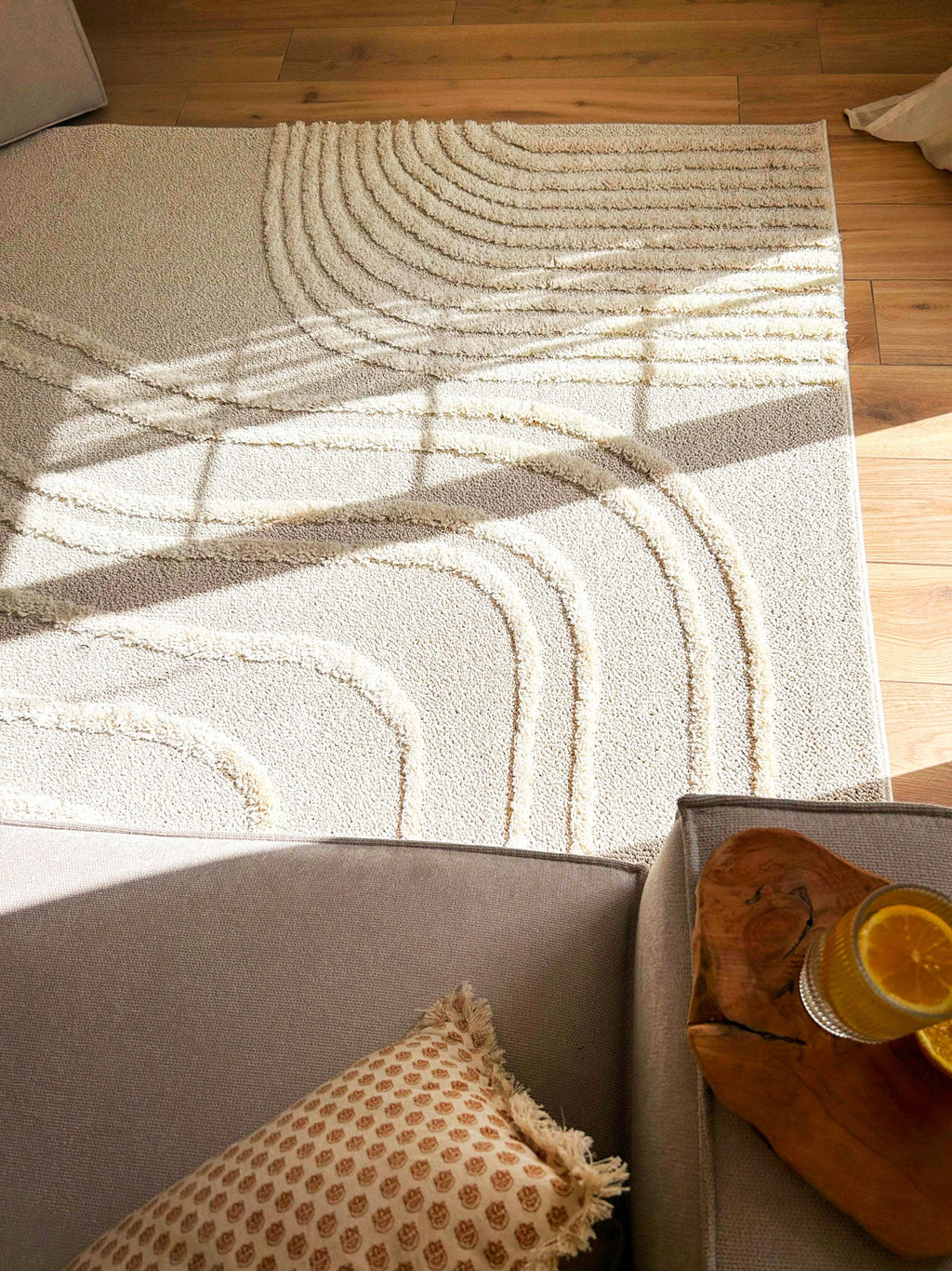 CALIFORNIA - Tapis à motif en relief crème - LBD911CRE CALIFORNIA