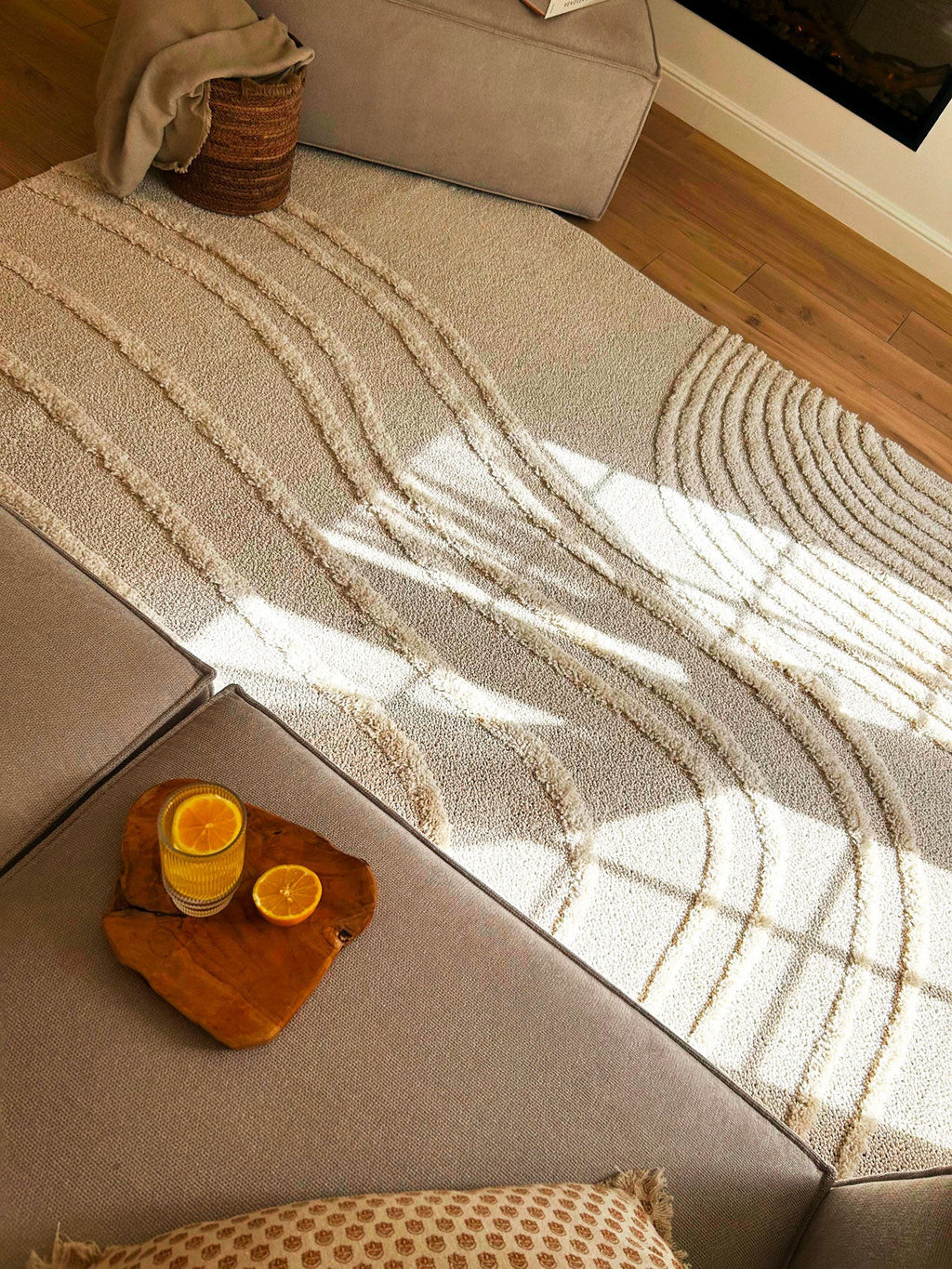 CALIFORNIA - Tapis à motif en relief crème - LBD911CRE CALIFORNIA