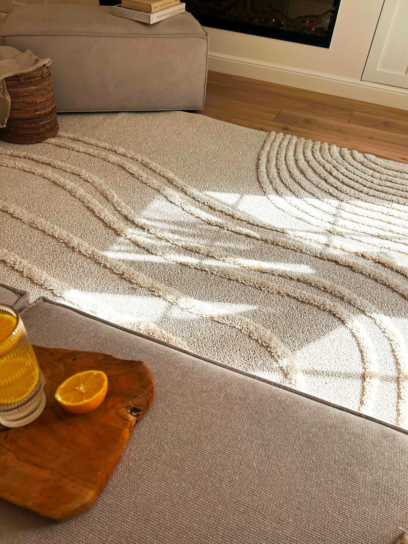 CALIFORNIA - Tapis à motif en relief crème - LBD911CRE CALIFORNIA