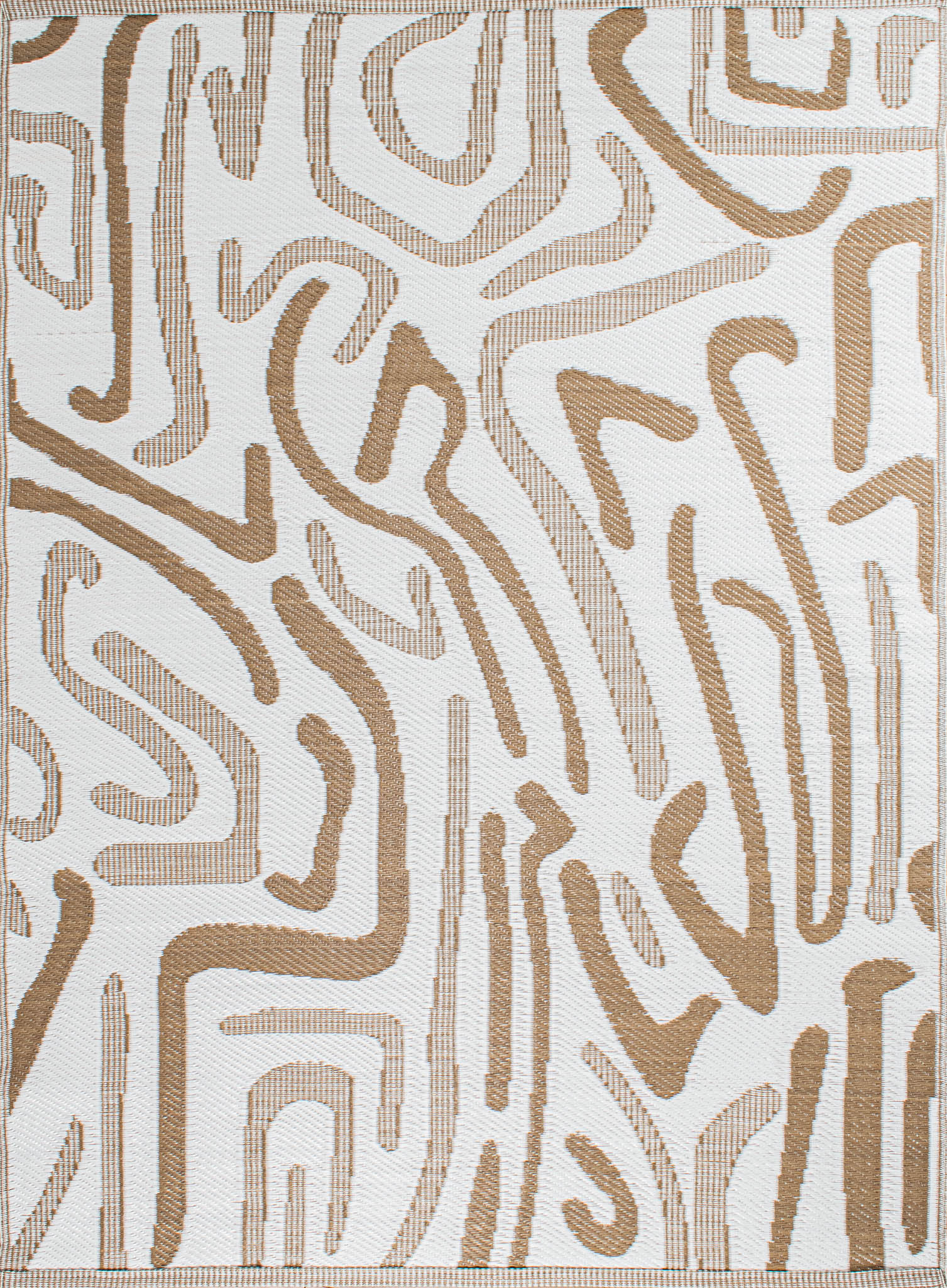 Tapis d'extérieur motifs abstrait beige :  CAP1741BEI CAPRI