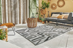 Tapis d'extérieur motifs abstrait noir :  CAP1741NOI CAPRI