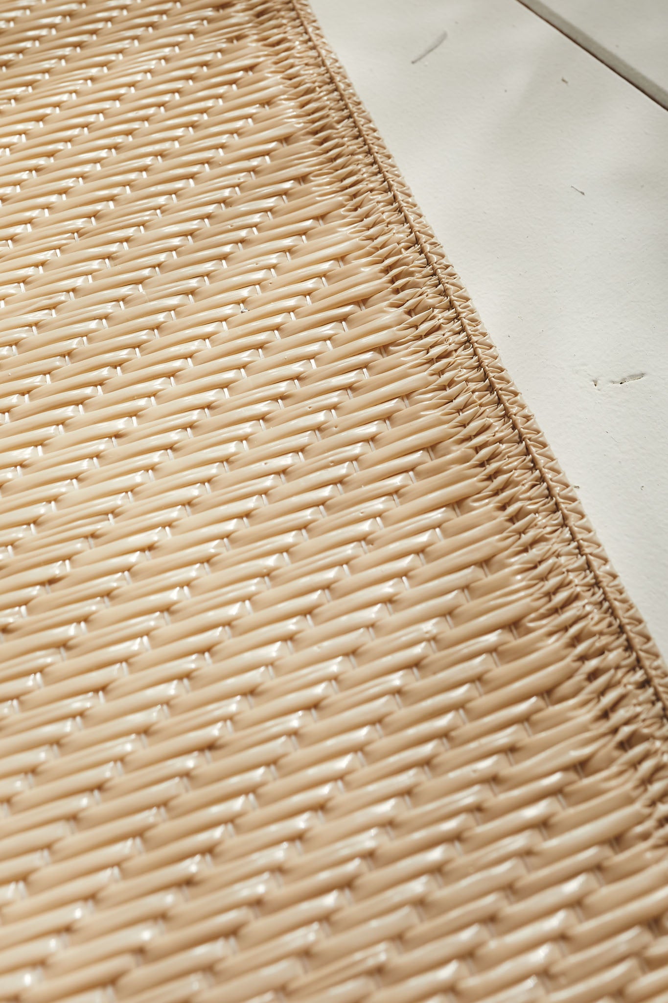 Tapis d'extérieur motif vague beige :  CAP1743BEI CAPRI
