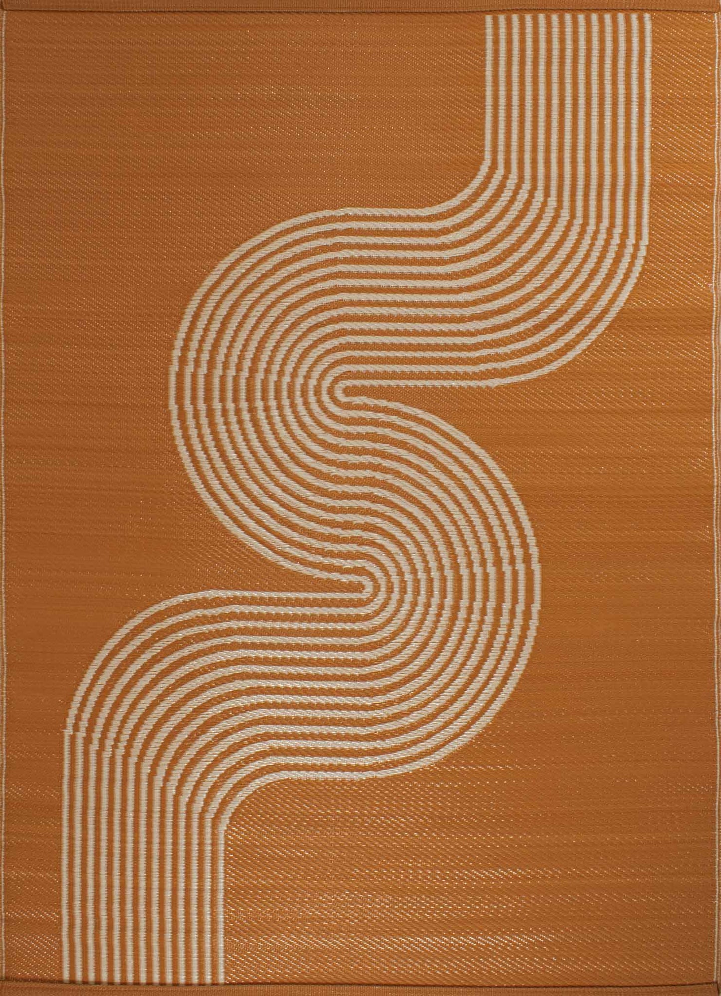 Tapis d'extérieur motif vague terra :  CAP1743TER CAPRI