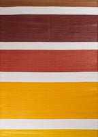 Tapis d'extérieur motif ligne dégradée multi :  CAP1744ORA CAPRI