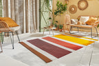 Tapis d'extérieur motif ligne dégradée multi :  CAP1744ORA CAPRI