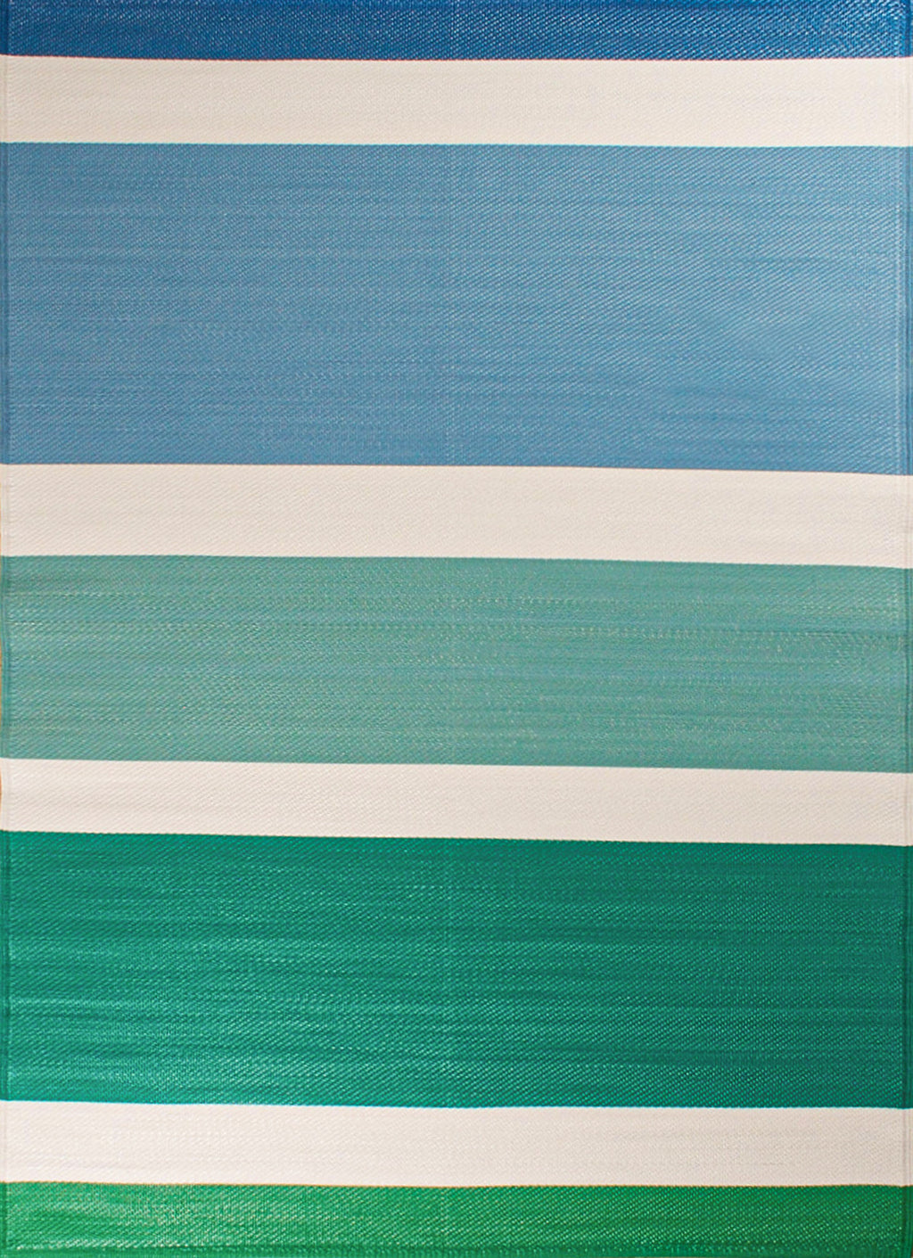 Tapis d'extérieur motif ligne dégradée vert :  CAP1744VER CAPRI