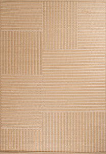 Tapis d'extérieur motif géométrique beige :  CAP1745BEI CAPRI