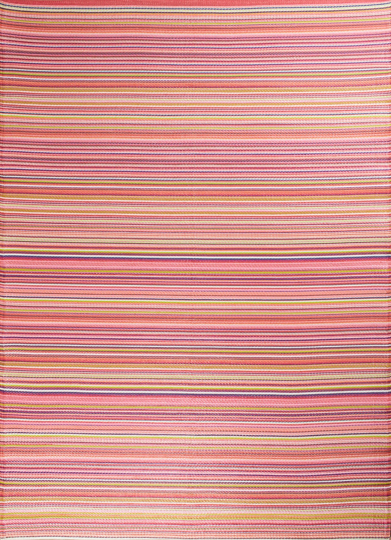 Tapis d'extérieur motif rayure dégradée rose :  CAP1746ROS CAPRI