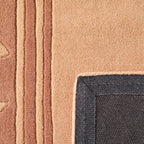 Cèdre blanc – Tapis en laine wavy marron Cèdre blanc