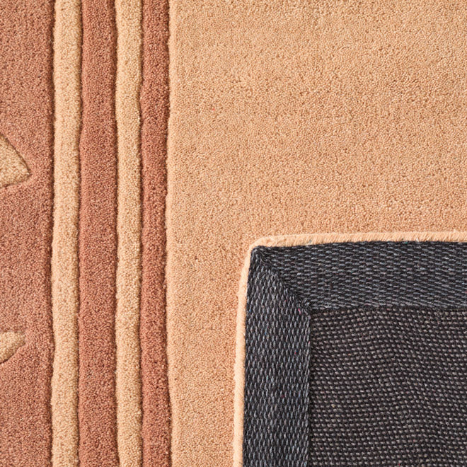 Cèdre blanc – Tapis en laine wavy marron Cèdre blanc
