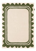 Cèdre blanc – Tapis en laine wavy – vert Cèdre blanc