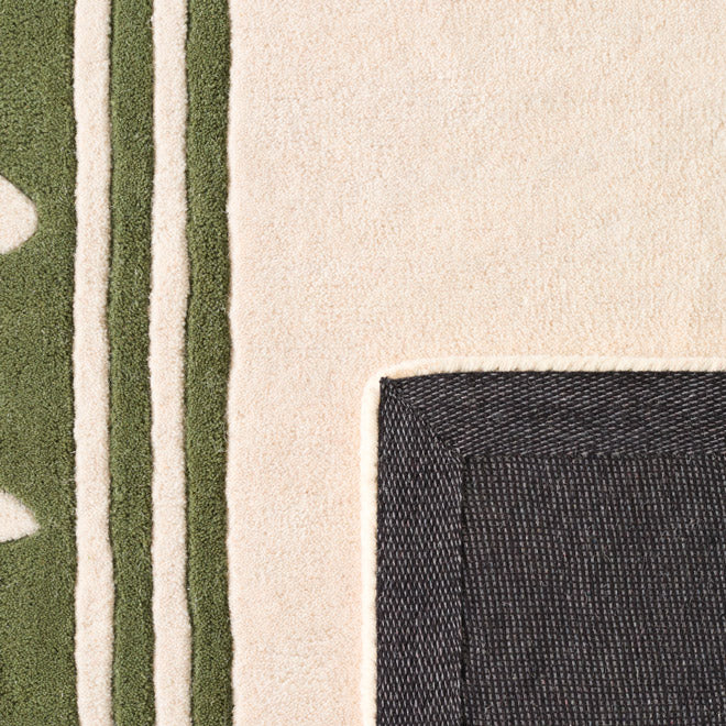 Cèdre blanc – Tapis en laine wavy – vert Cèdre blanc
