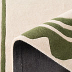 Cèdre blanc – Tapis en laine wavy – vert Cèdre blanc