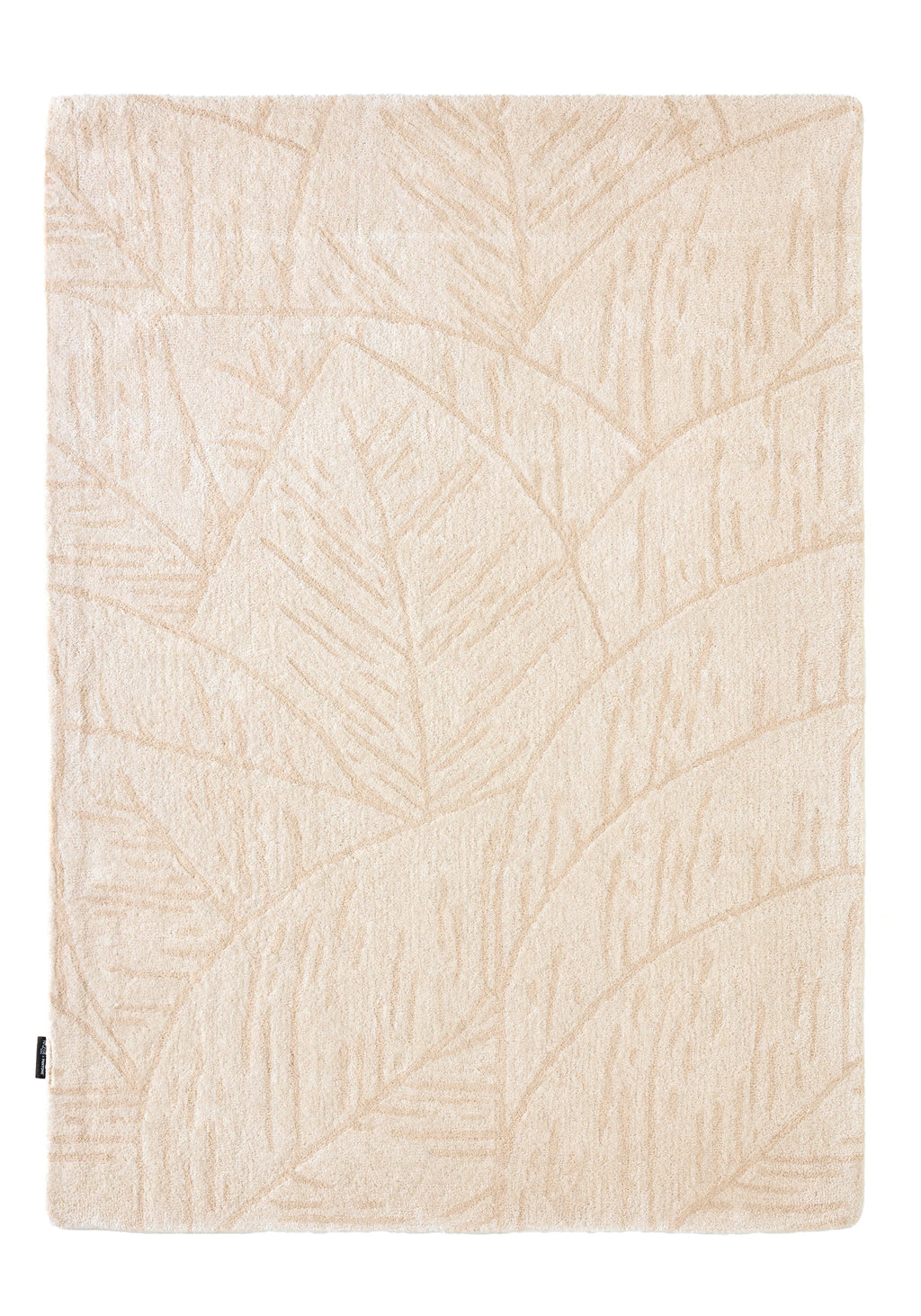 Cèdre blanc – Tapis en laine feuillage - crème Cèdre blanc