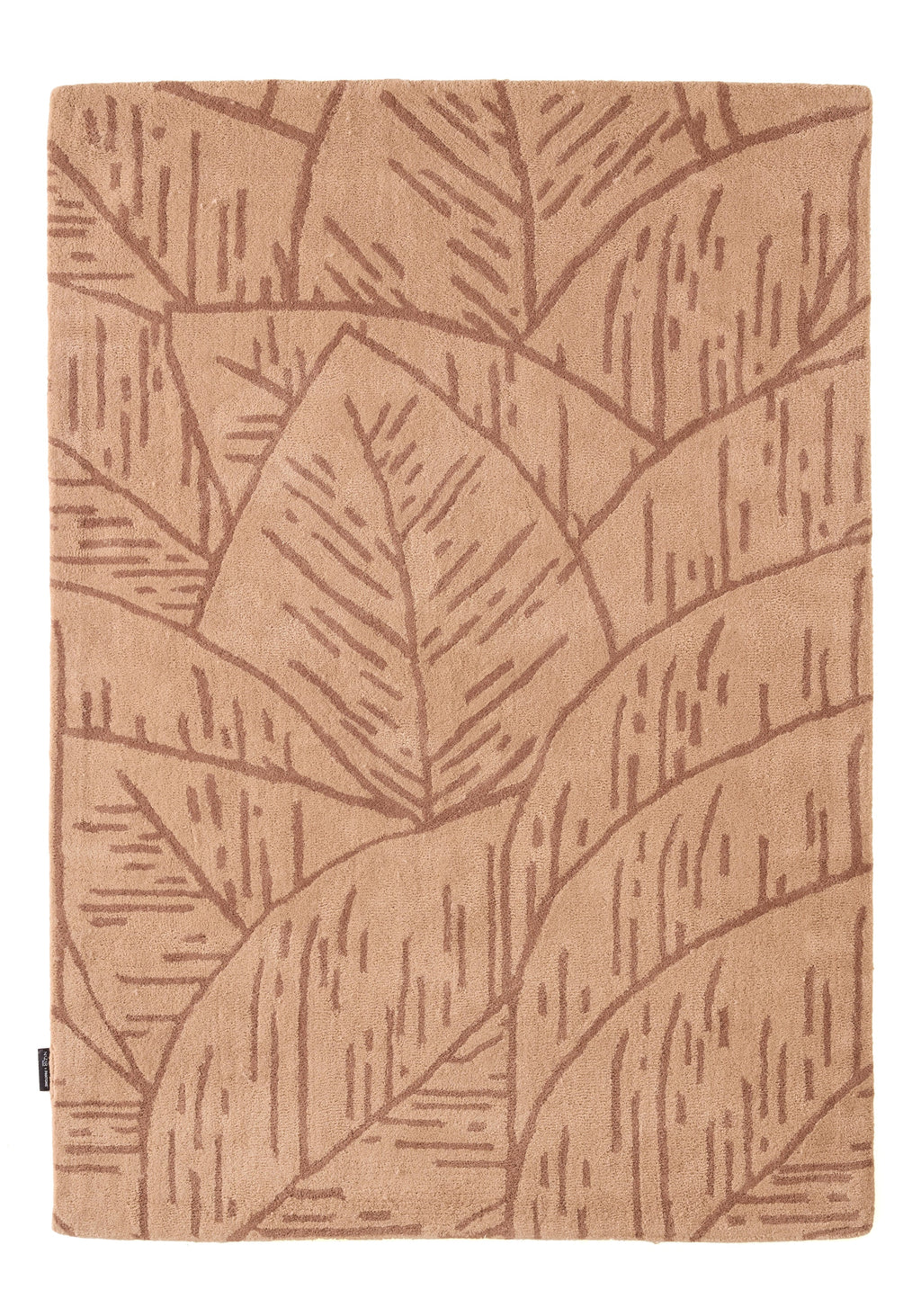 Cèdre blanc – Tapis en laine feuillage - marron Cèdre blanc