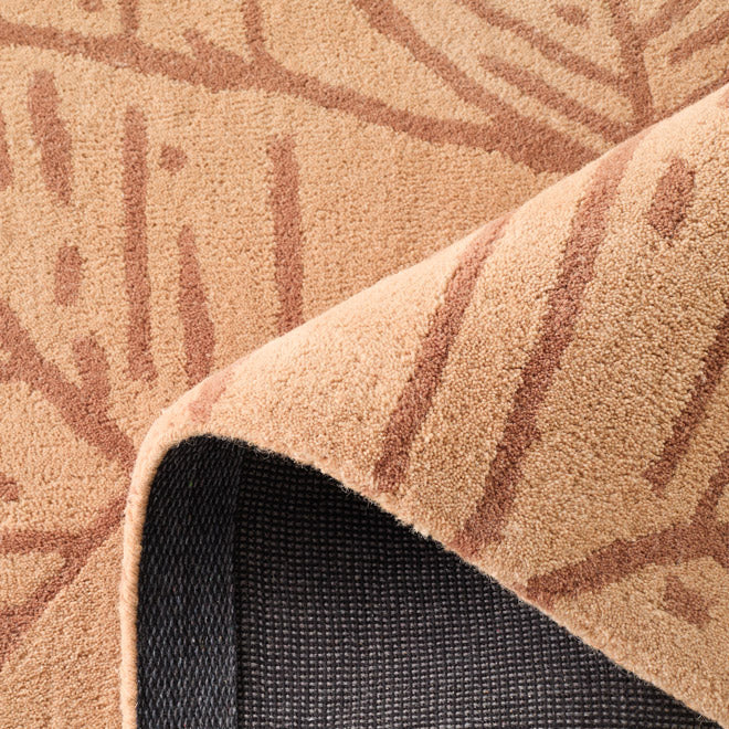 Cèdre blanc – Tapis en laine feuillage - marron Cèdre blanc