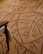 Cèdre blanc – Tapis en laine feuillage - marron Cèdre blanc