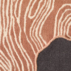 Cèdre blanc – Tapis en laine forme organique - marron Cèdre blanc