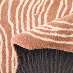Cèdre blanc – Tapis en laine forme organique - marron Cèdre blanc