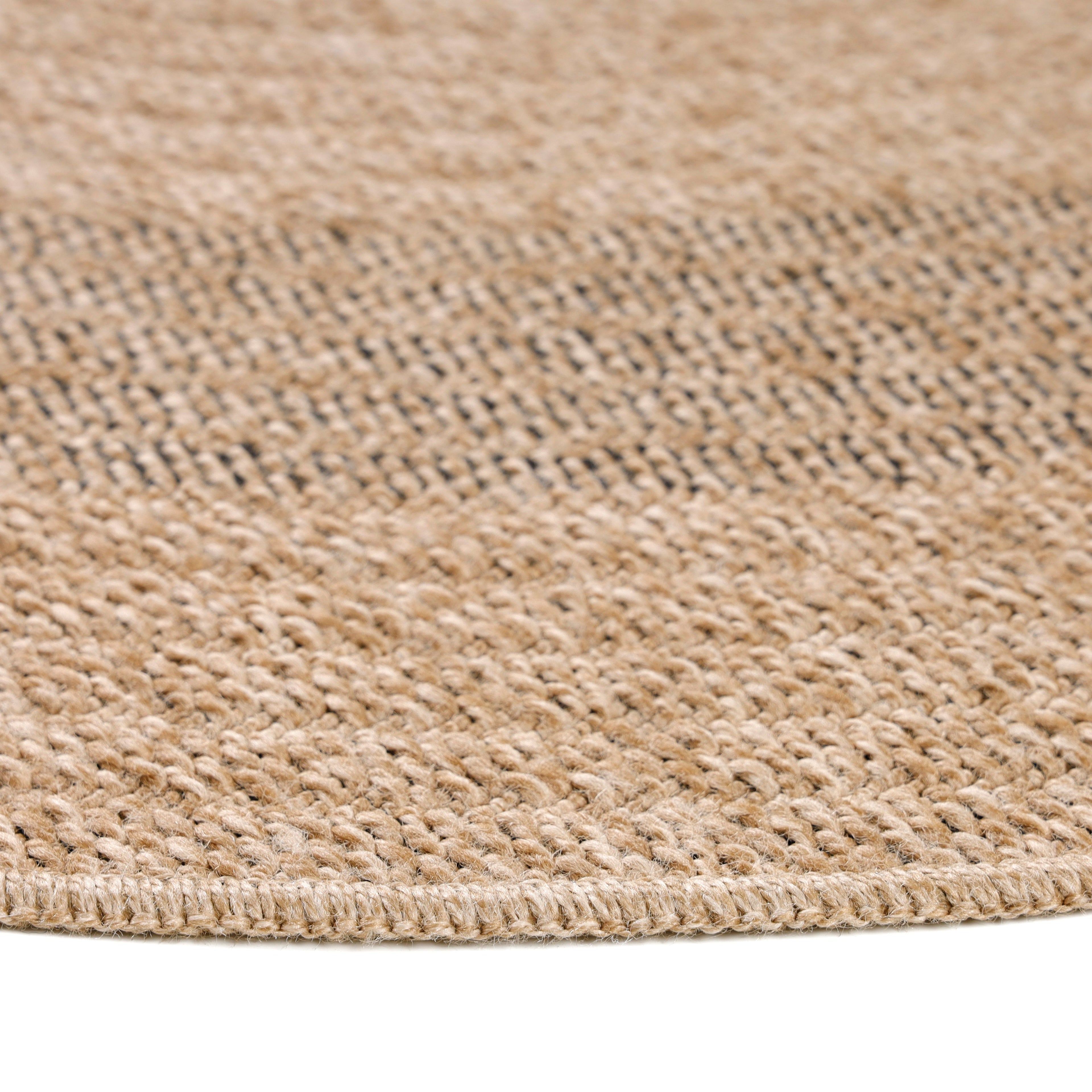 COMILLA - Tapis intérieur/extérieur rond aspect jute noir - COM0886NOI COMILLA