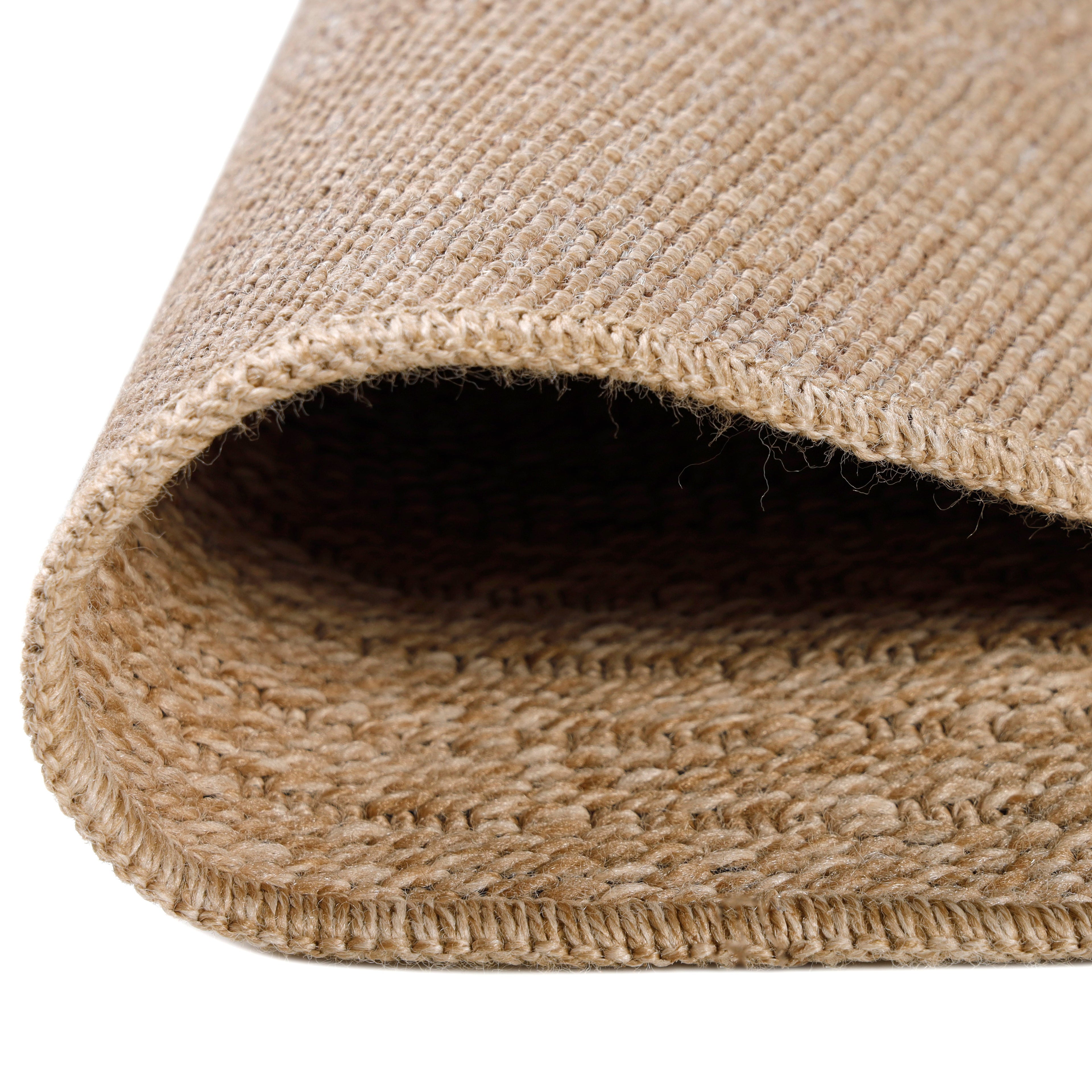 COMILLA - Tapis intérieur/extérieur rond aspect jute noir - COM0886NOI COMILLA