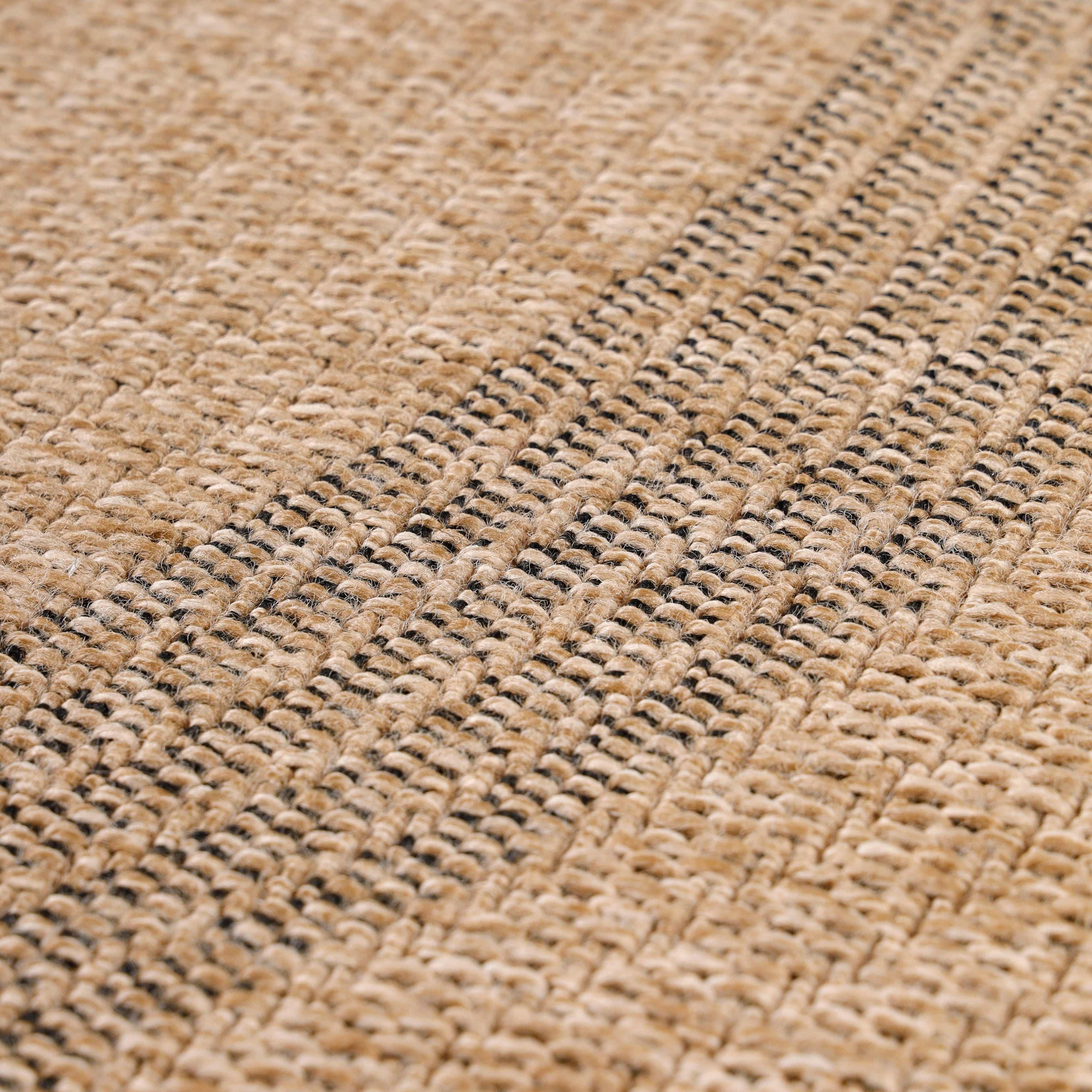 COMILLA - Tapis intérieur/extérieur rond aspect jute noir - COM0886NOI COMILLA