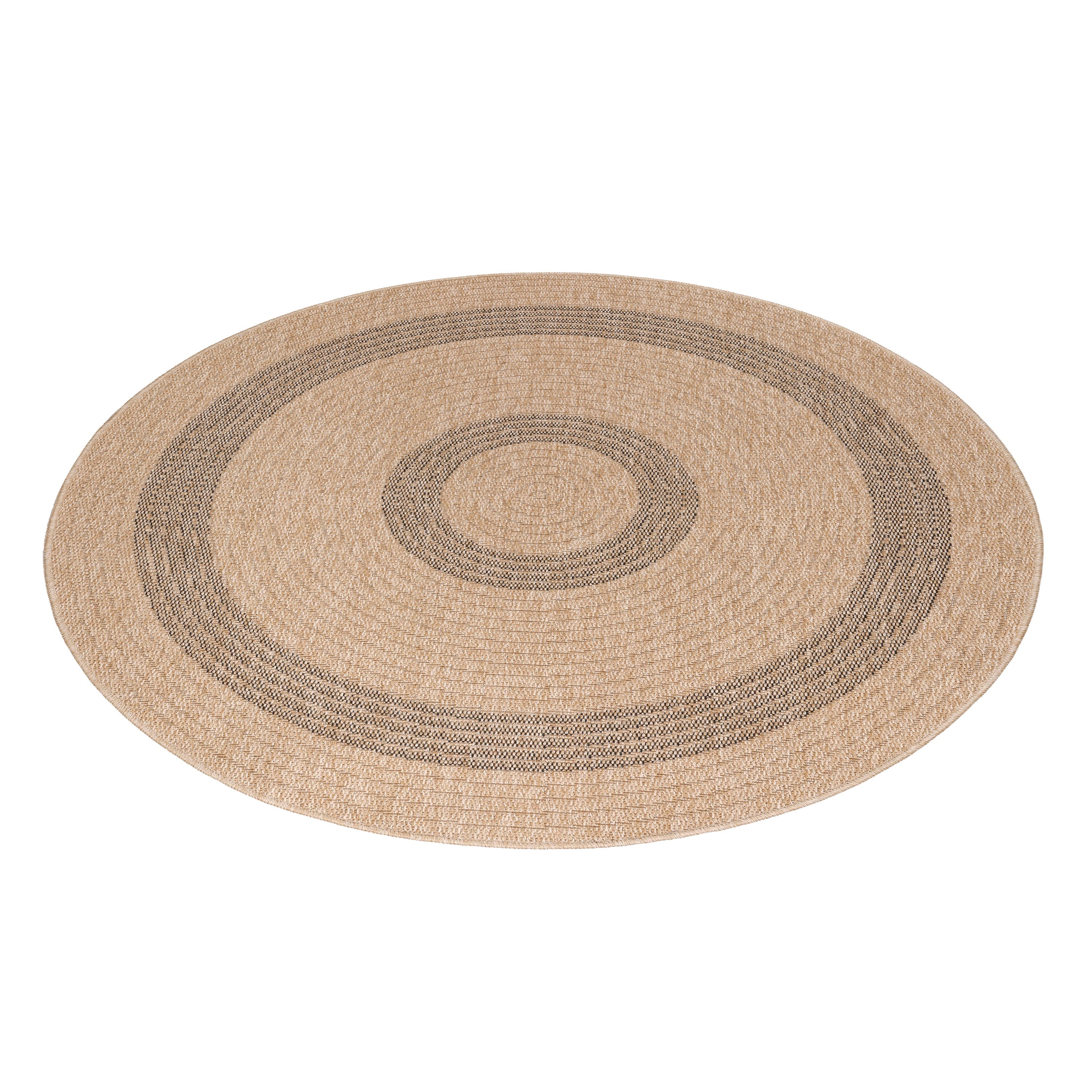 COMILLA - Tapis intérieur/extérieur rond aspect jute noir - COM0886NOI COMILLA